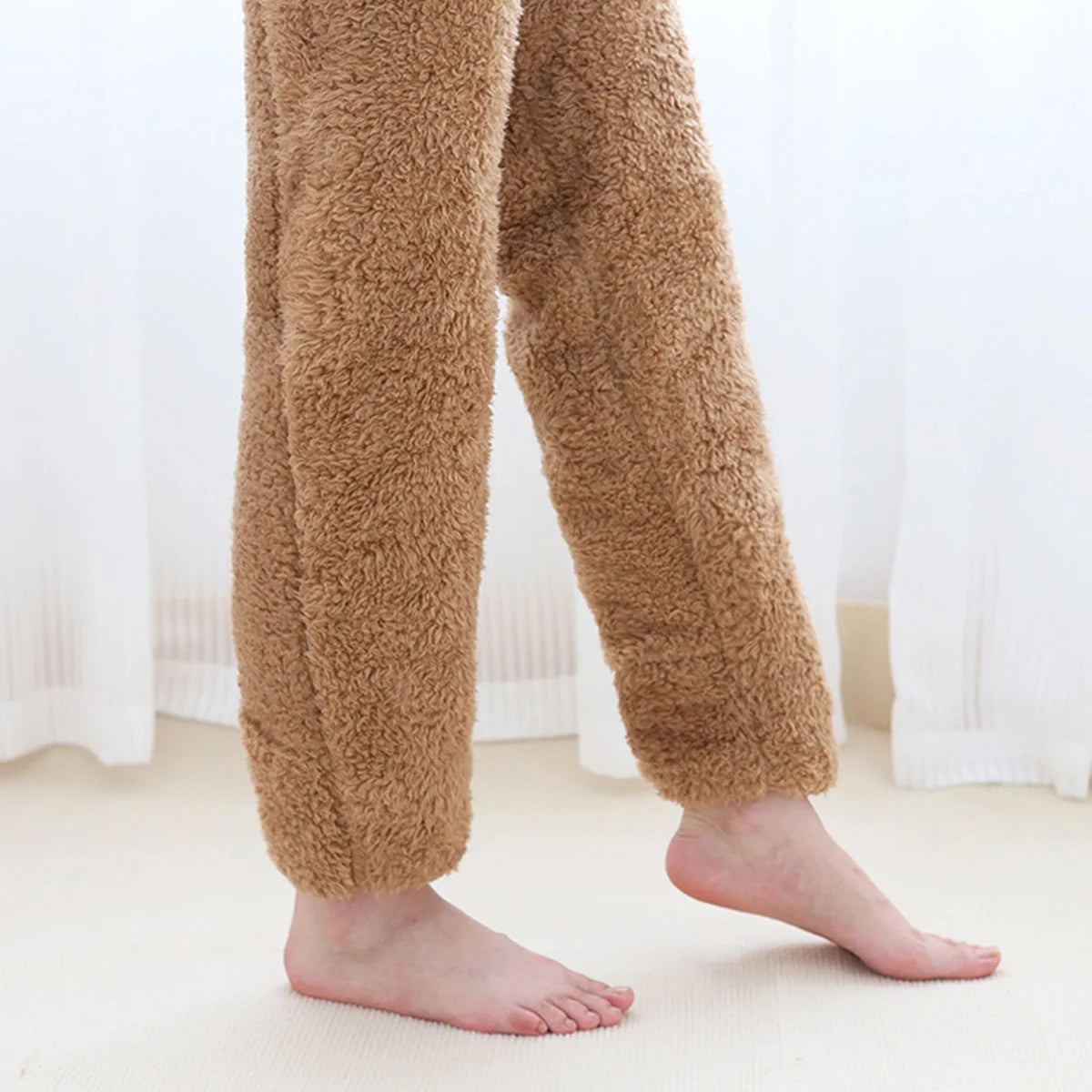 Over Knee Fuzzy Leg Warmers - Double-Sided Plush Winter Socks - TradixPro