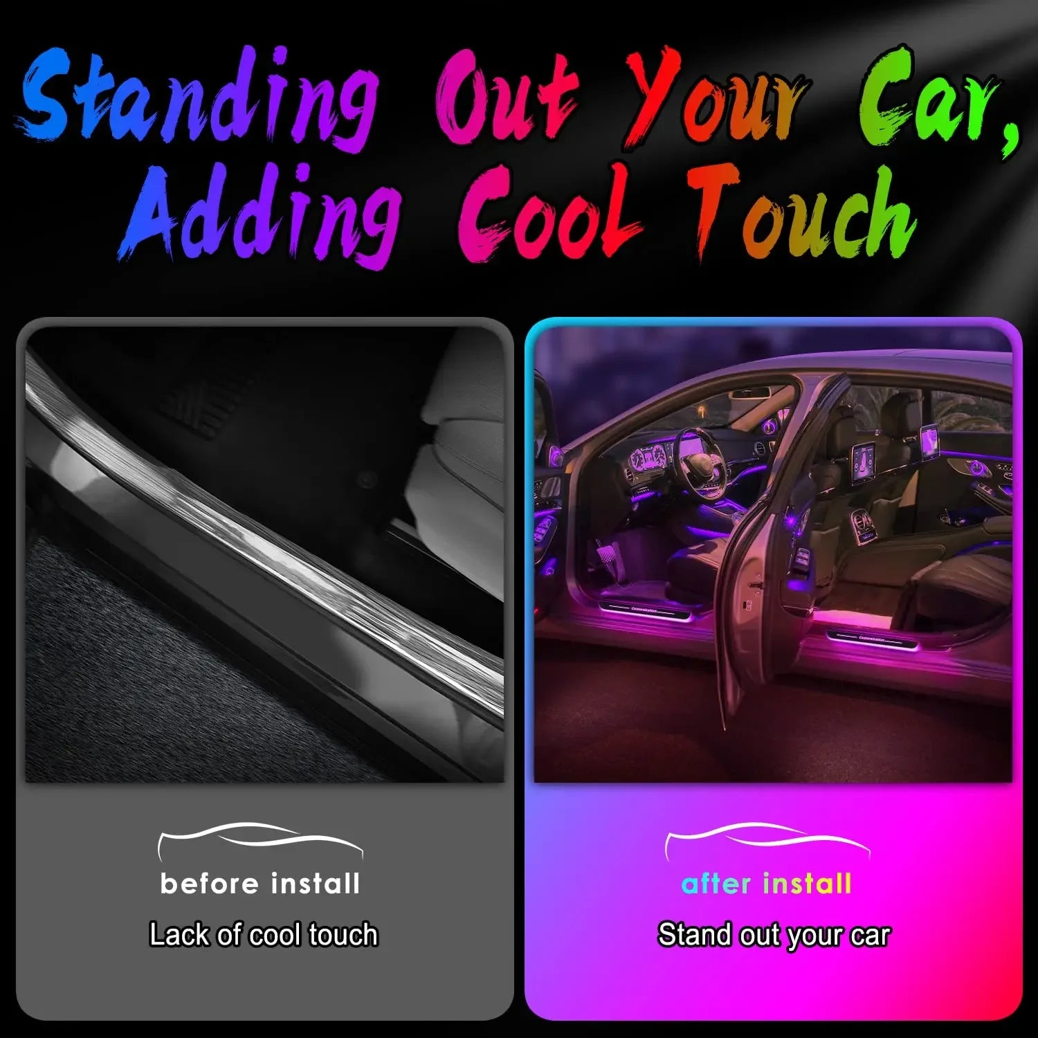 Personalized LED Car Door Welcome Projector Lights (Custom Logo & Safety Visibility) - TradixPro