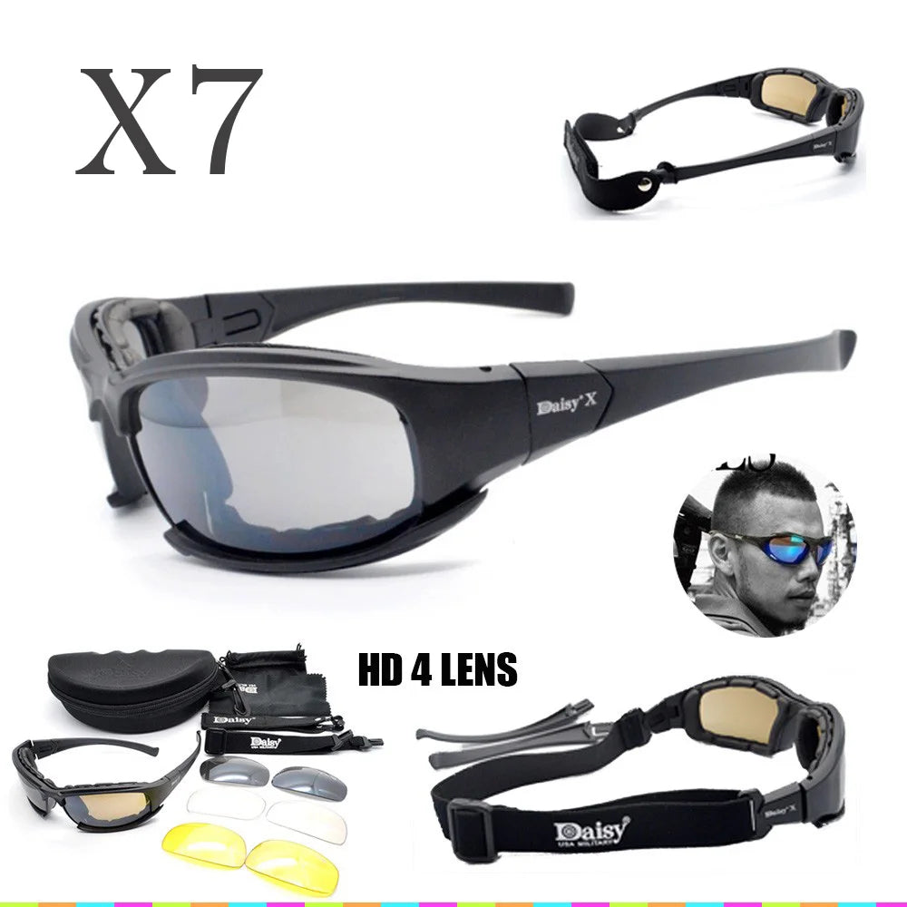 Photochromic Tactical Sunglasses - Polarized UV400 Outdoor Sport Goggles - TradixPro