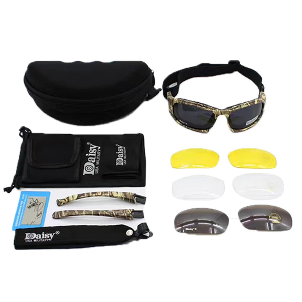 Photochromic Tactical Sunglasses - Polarized UV400 Outdoor Sport Goggles - TradixPro