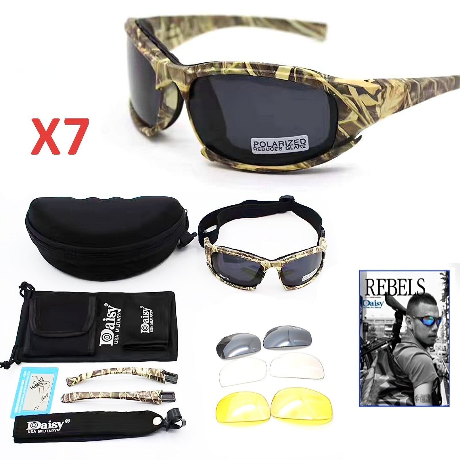 Photochromic Tactical Sunglasses - Polarized UV400 Outdoor Sport Goggles - TradixPro