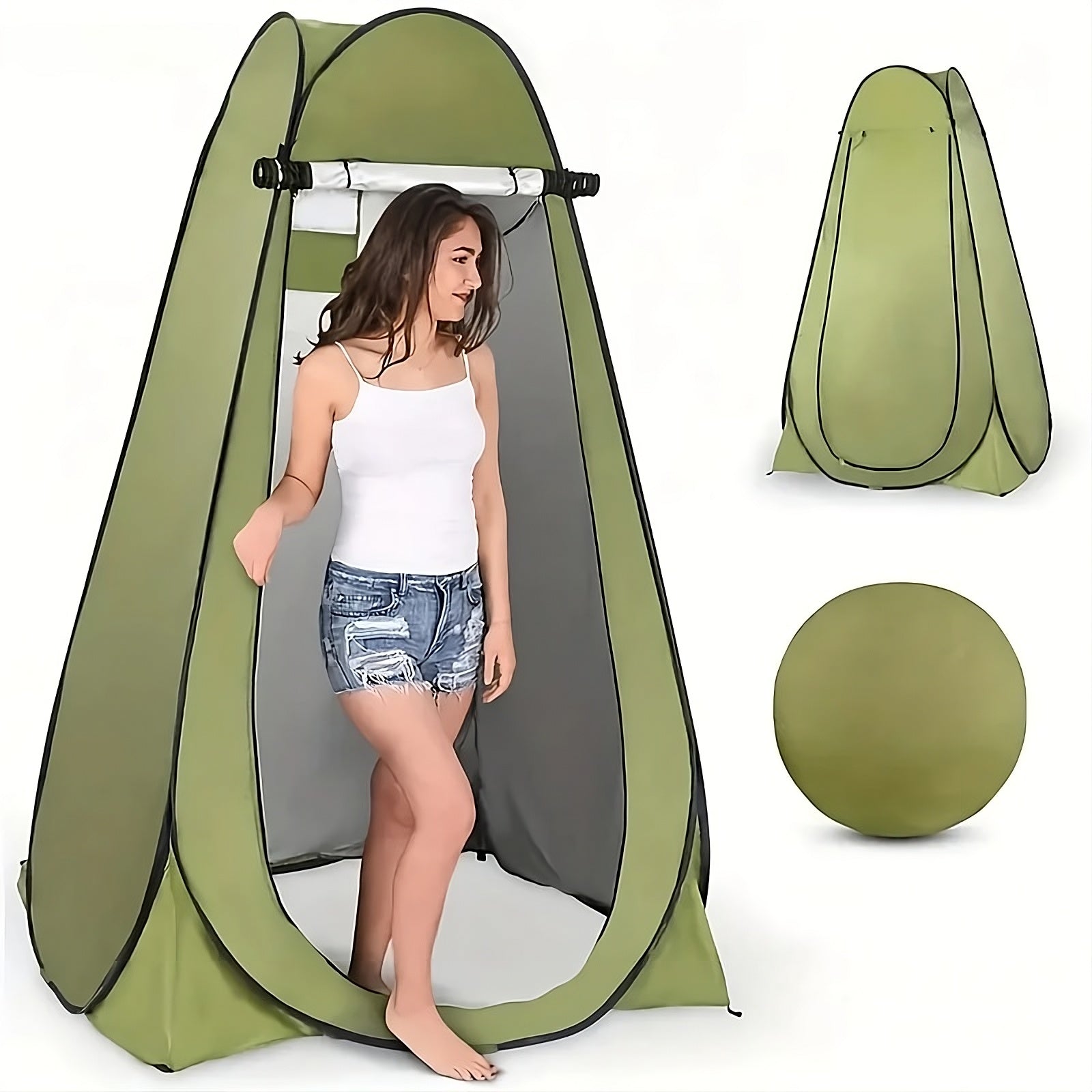 Pop-Up Privacy Tent - 6ft Portable Changing Room & Shower Shelter - TradixPro