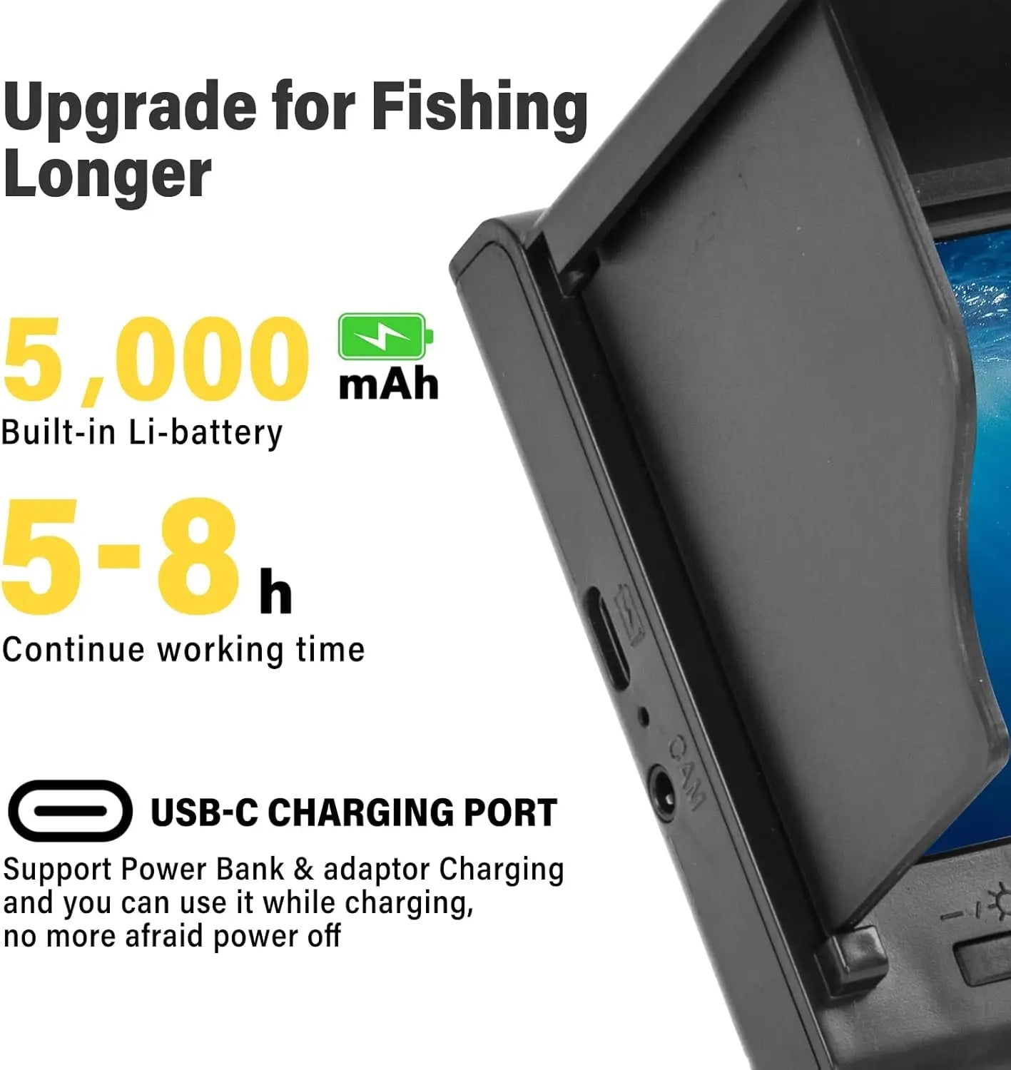 Portable 4.3 LCD Fish Finder with 1080P Underwater Camera - Night Vision - TradixPro