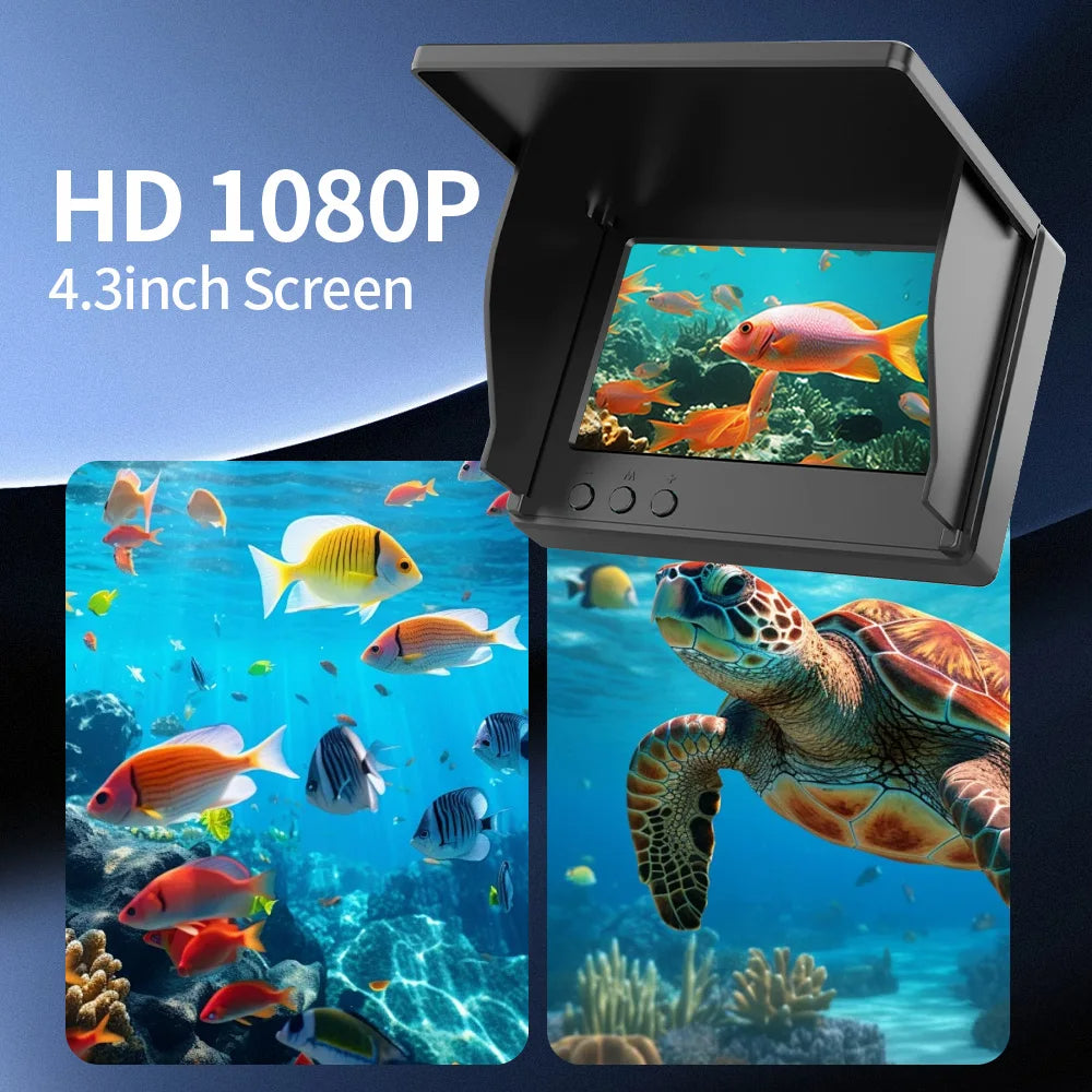 Portable 4.3 LCD Fish Finder with 1080P Underwater Camera - Night Vision - TradixPro