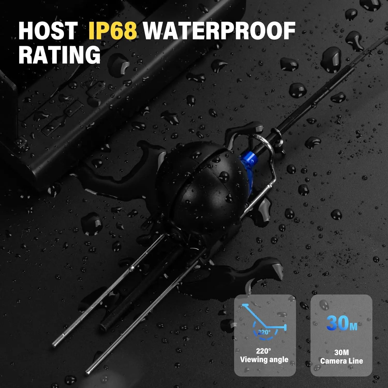 Portable 4.3 LCD Fish Finder with 1080P Underwater Camera - Night Vision - TradixPro