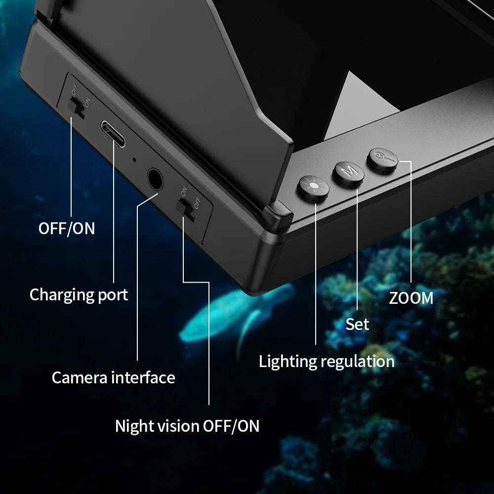 Portable 4.3 LCD Fish Finder with 1080P Underwater Camera - Night Vision - TradixPro