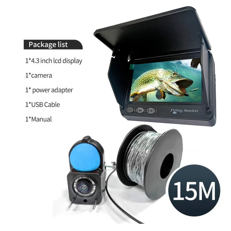 Portable 4.3 LCD Fish Finder with 1080P Underwater Camera - Night Vision - TradixPro