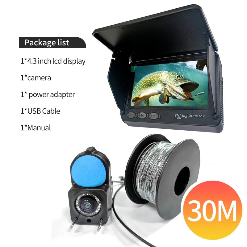 Portable 4.3 LCD Fish Finder with 1080P Underwater Camera - Night Vision - TradixPro