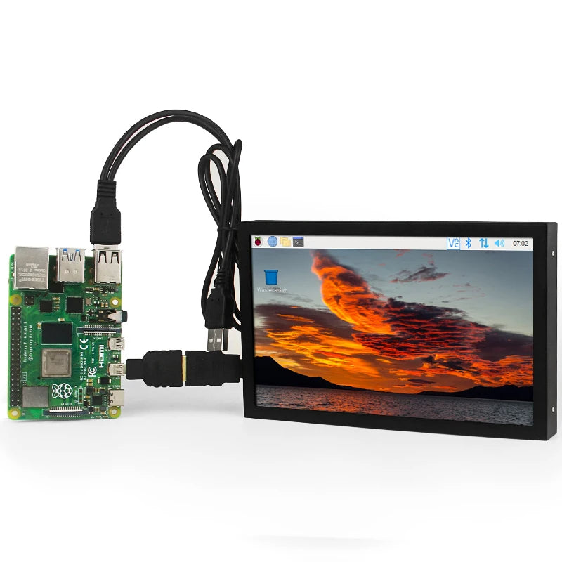 Portable 7-Inch IPS Monitor - HDMI VGA AV Second Screen Display - TradixPro