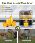 Portable Dual Head Electric Citrus Juicer - 100W Fast Juice Extractor - TradixPro