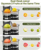 Portable Dual Head Electric Citrus Juicer - 100W Fast Juice Extractor - TradixPro
