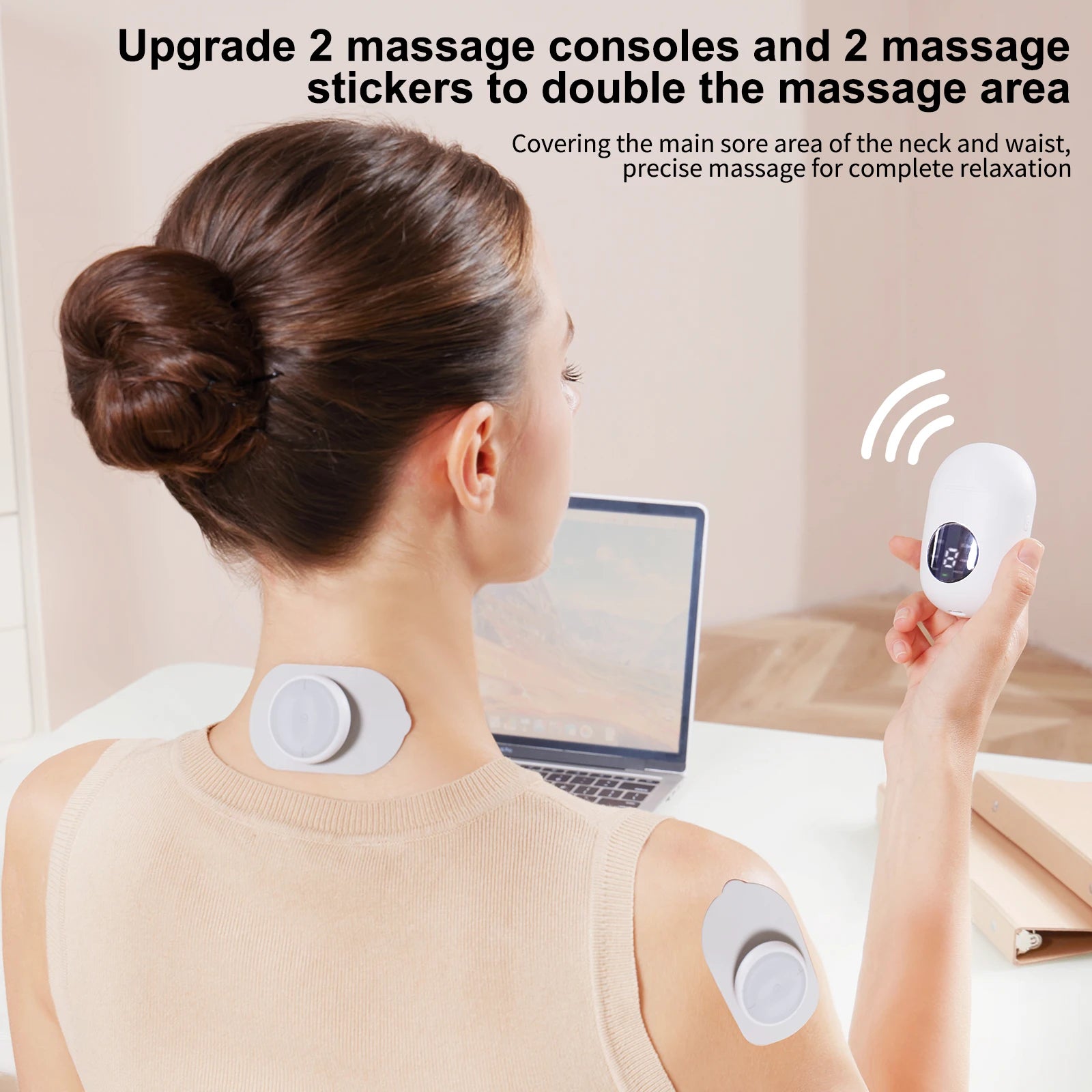 Portable EMS TENS Massager - 16 Modes Wireless Muscle Stimulator & Pain Relief - TradixPro