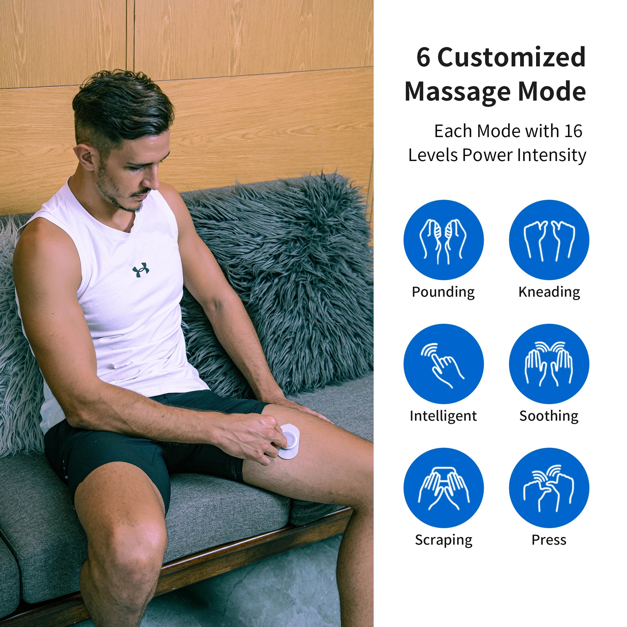 Portable EMS TENS Massager - 16 Modes Wireless Muscle Stimulator & Pain Relief - TradixPro
