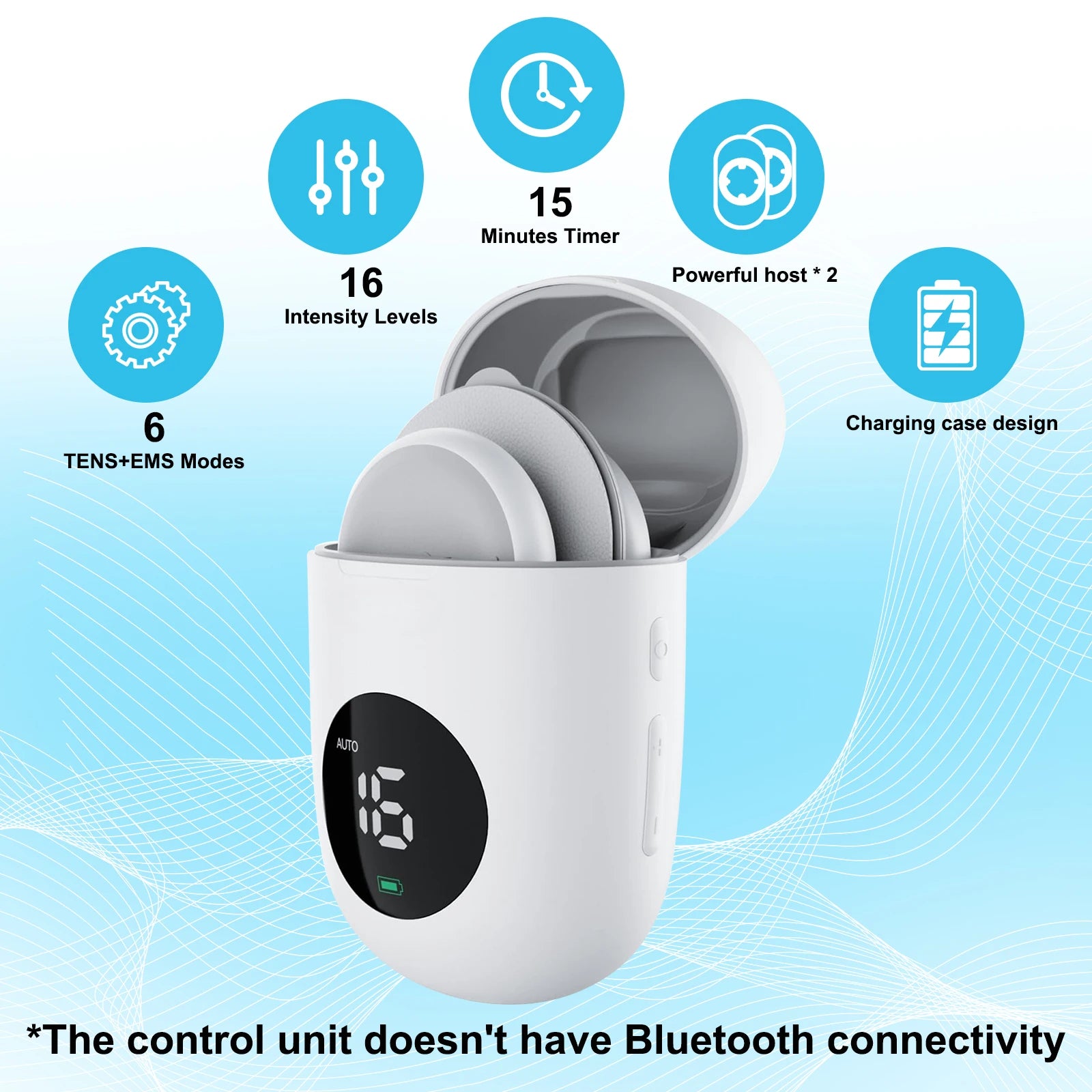 Portable EMS TENS Massager - 16 Modes Wireless Muscle Stimulator & Pain Relief - TradixPro