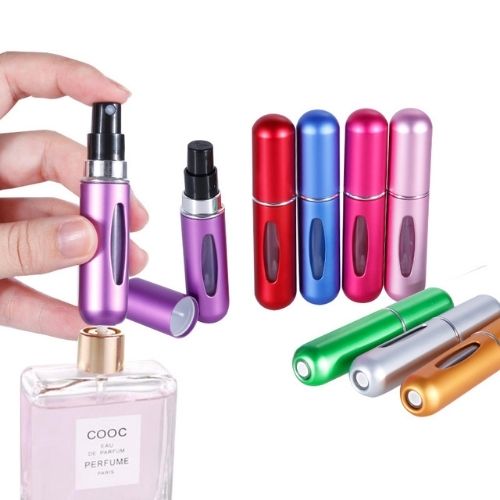 Portable Refillable Perfume Atomizer - 4 Pack Travel Spray Bottles - TradixPro