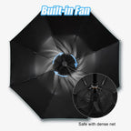 Portable Umbrella with Fan & Misting System - UV Protection | Battery-Powered Cooling - TradixPro