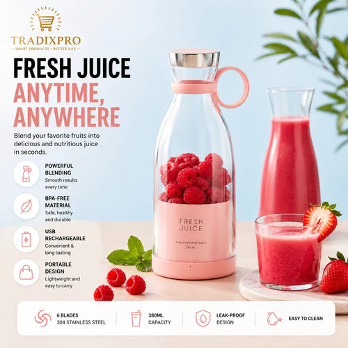 Portable Electric Blender Mini Juicer Smoothie Maker USB