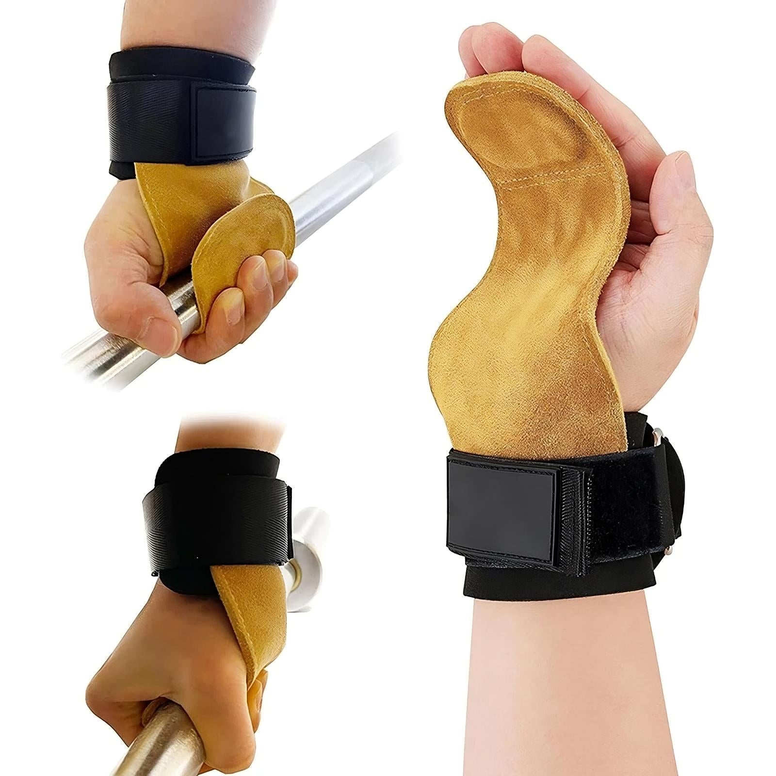 Power Grip Straps for Strength Training - Adjustable Non-Slip Wrist Support - TradixPro