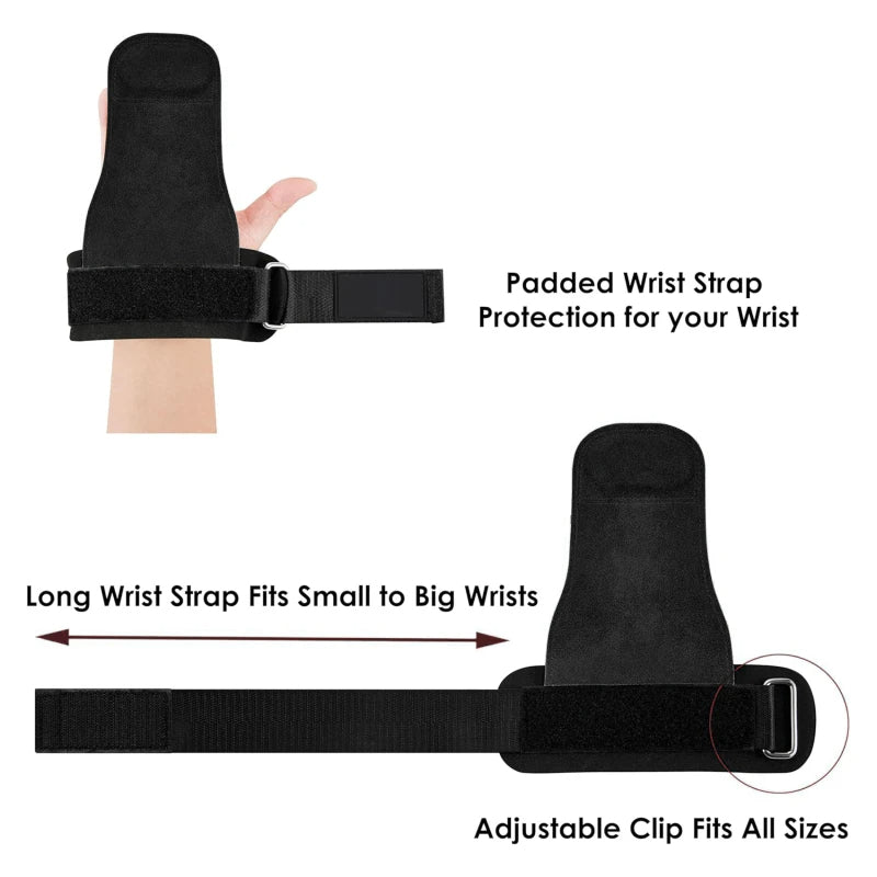 Power Grip Straps for Strength Training - Adjustable Non-Slip Wrist Support - TradixPro