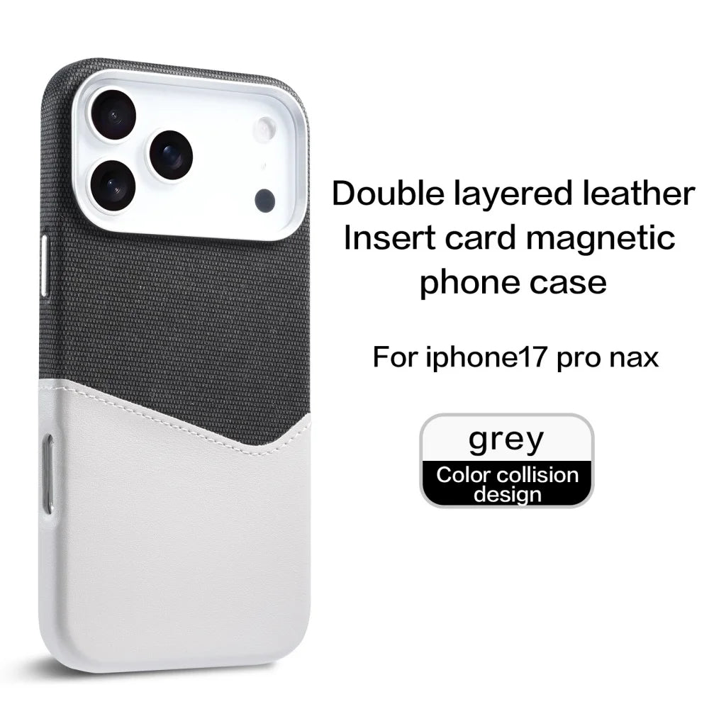 Premium Hybrid Leather Fabric Case for iPhone (Luxurious Texture & Slim Protection) - TradixPro