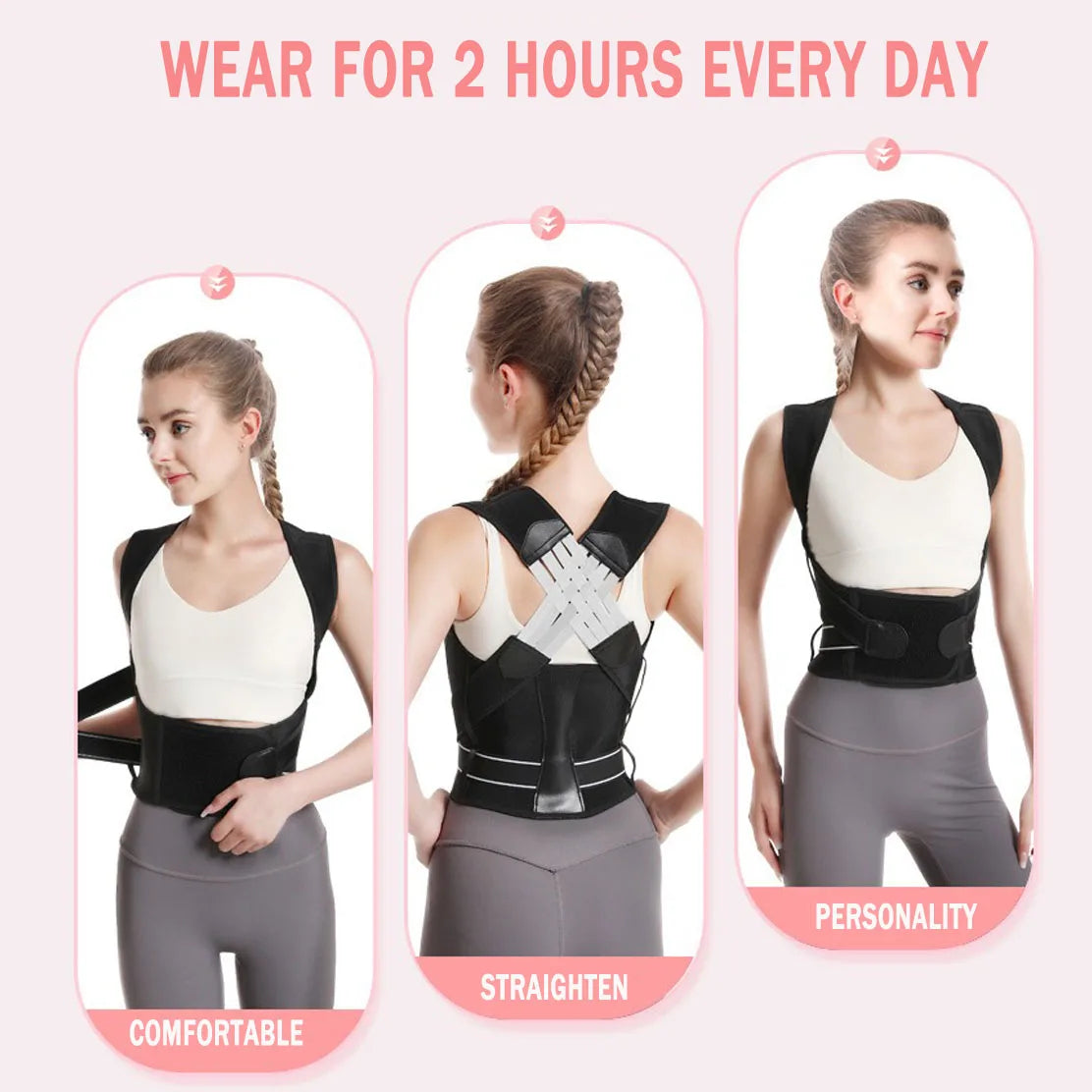 Premium Posture Awareness Strap - Adjustable Ergonomic Reminder for Office & Daily Use - TradixPro