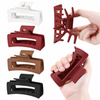 Premium Silicone Hair Claw Clip - Large 4 Inch Non-Breaking Flexible - TradixPro