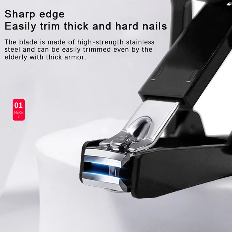 Professional Lighted Nail Clipper with Magnifying Glass (Safe & Precise Cutting) - TradixPro