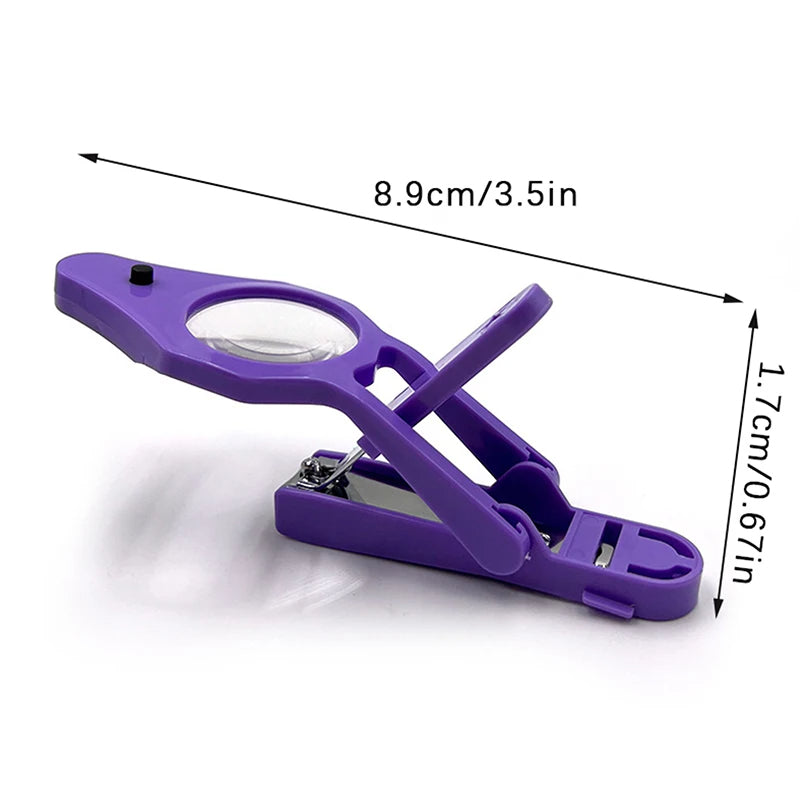 Professional Lighted Nail Clipper with Magnifying Glass - Safe & Precise Cutting - TradixPro