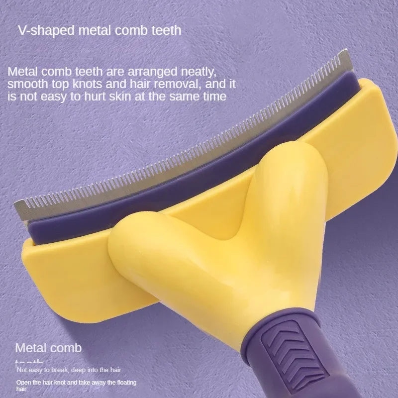 Professional Pet Detangling & Grooming Comb - Mat Removal for Dogs & Cats - TradixPro