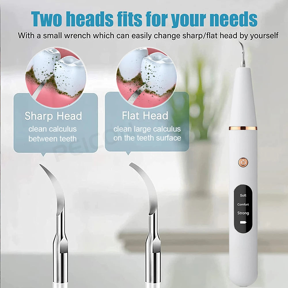 Professional Ultrasonic Tooth Cleaner & Plaque Remover - At-Home Deep Cleaning - TradixPro