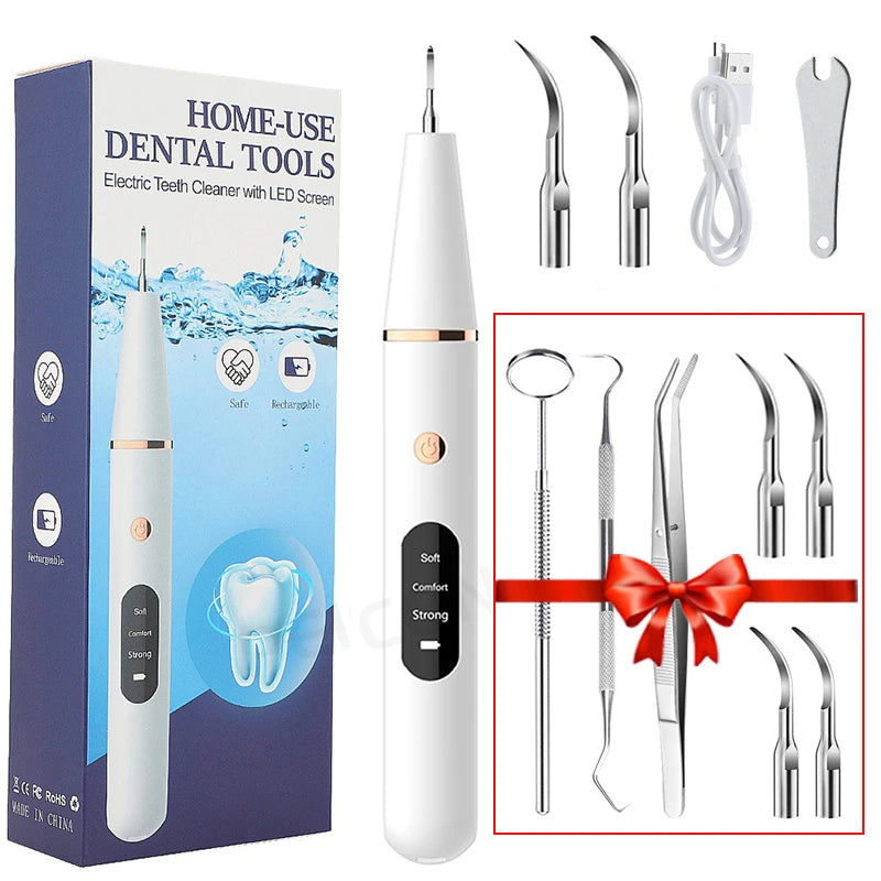 Professional Ultrasonic Tooth Cleaner & Plaque Remover - At-Home Deep Cleaning - TradixPro