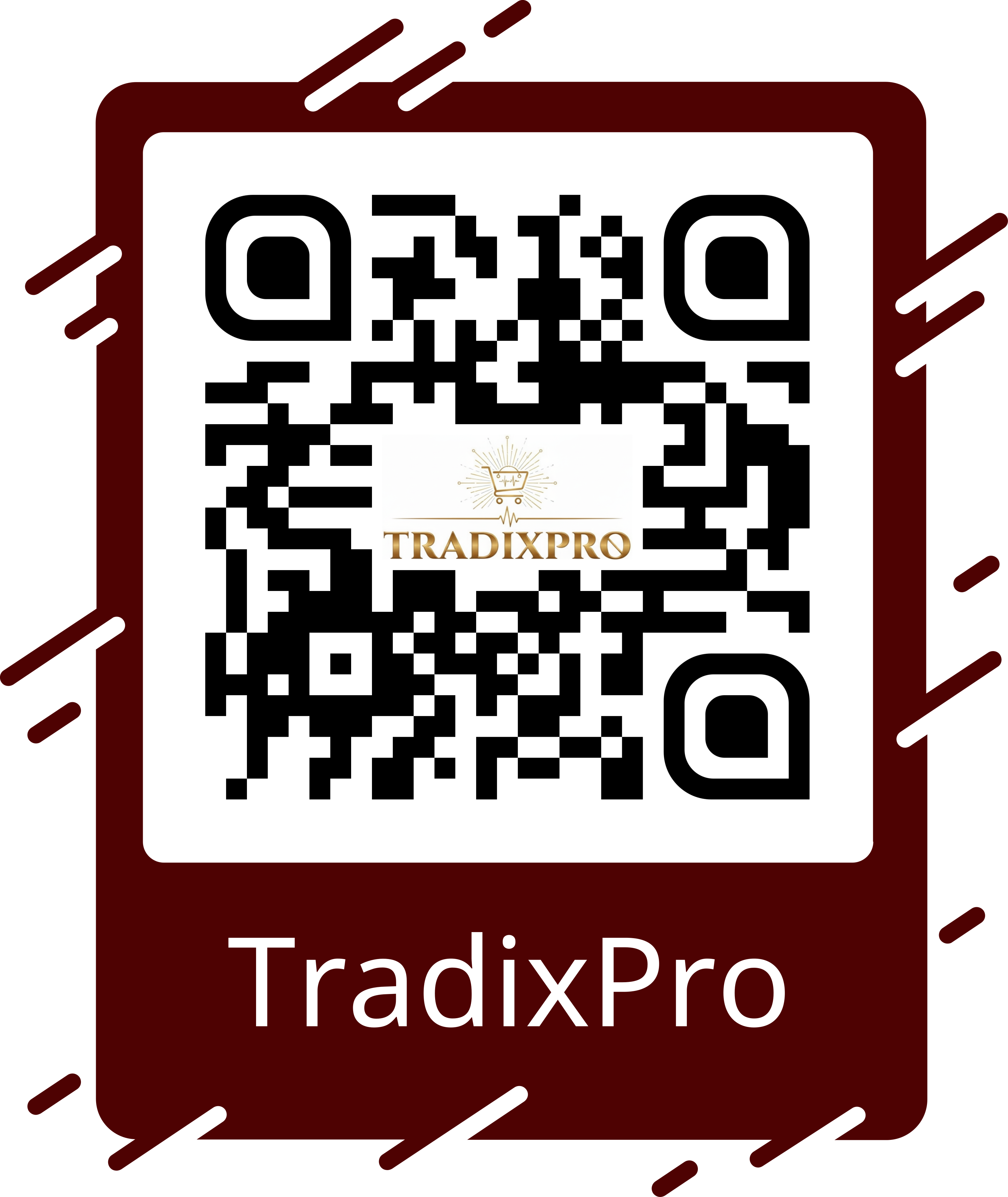 QR code for TradixPro with brand logo on a white background