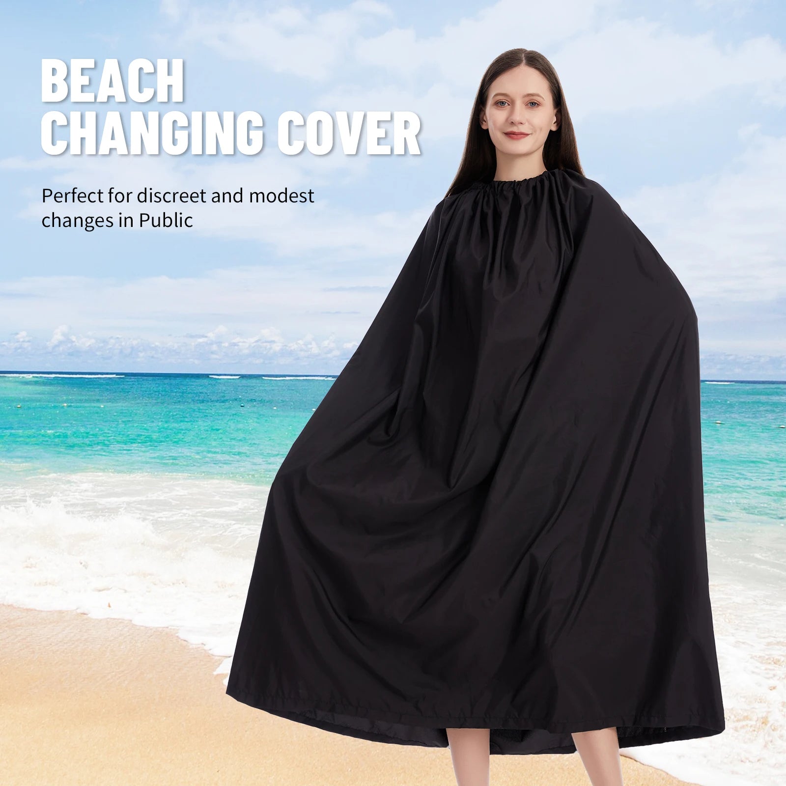 Quick-Dry Beach Changing Robe (Ultimate Privacy Towel) - TradixPro