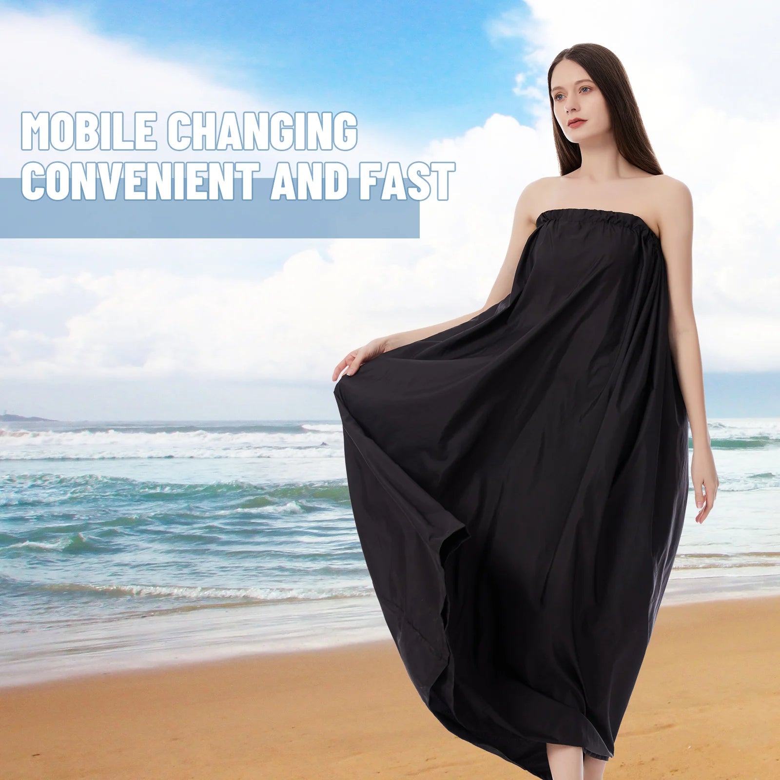 Quick-Dry Beach Changing Robe (Ultimate Privacy Towel) - TradixPro