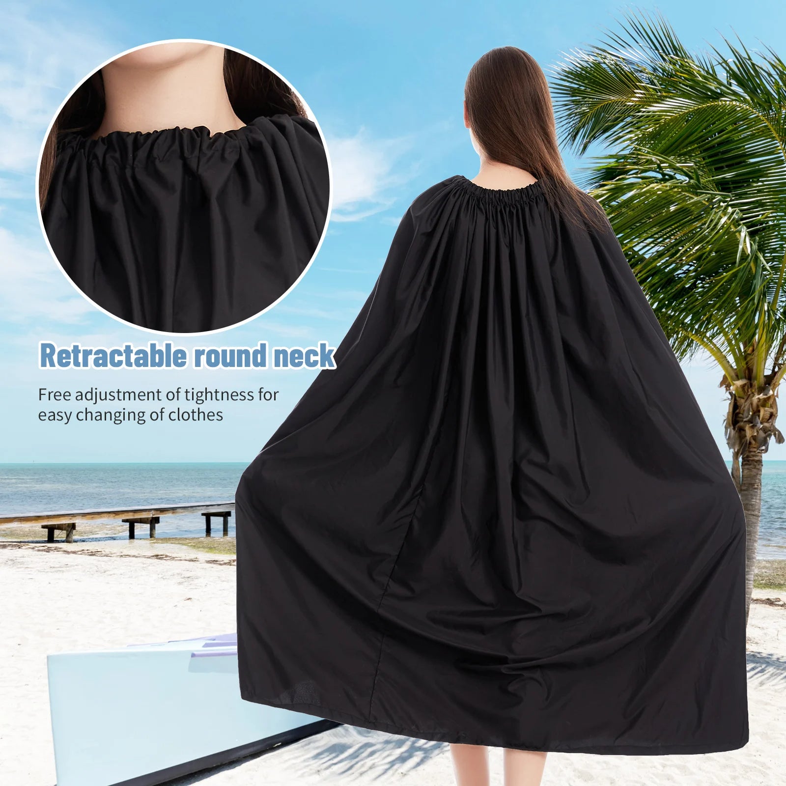 Quick-Dry Beach Changing Robe (Ultimate Privacy Towel) - TradixPro