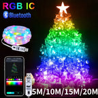 RGBIC Christmas Bluetooth String Lights - TradixPro