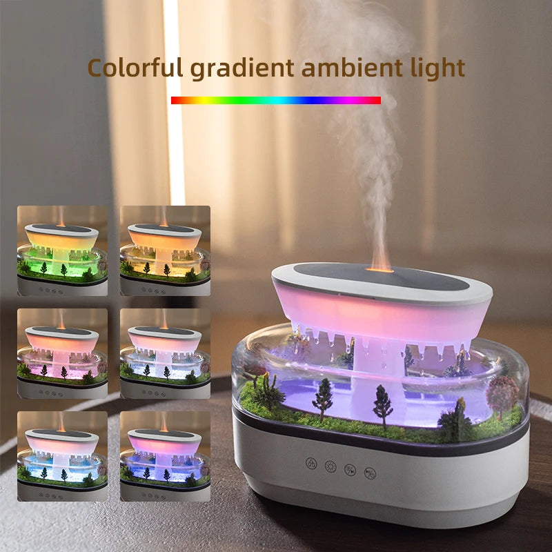 Rain Cloud Aroma Diffuser & Humidifier - Soothing Rain Sound & 7-Color Night Light - TradixPro