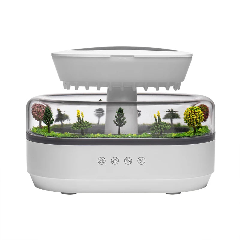 Rain Cloud Aroma Diffuser & Humidifier - Soothing Rain Sound & 7-Color Night Light - TradixPro