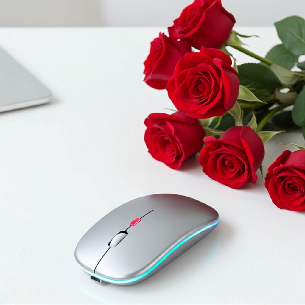 Rechargeable Dual-Mode Wireless Mouse (Bluetooth & 2.4G, RGB Gaming Aesthetic) - TradixPro