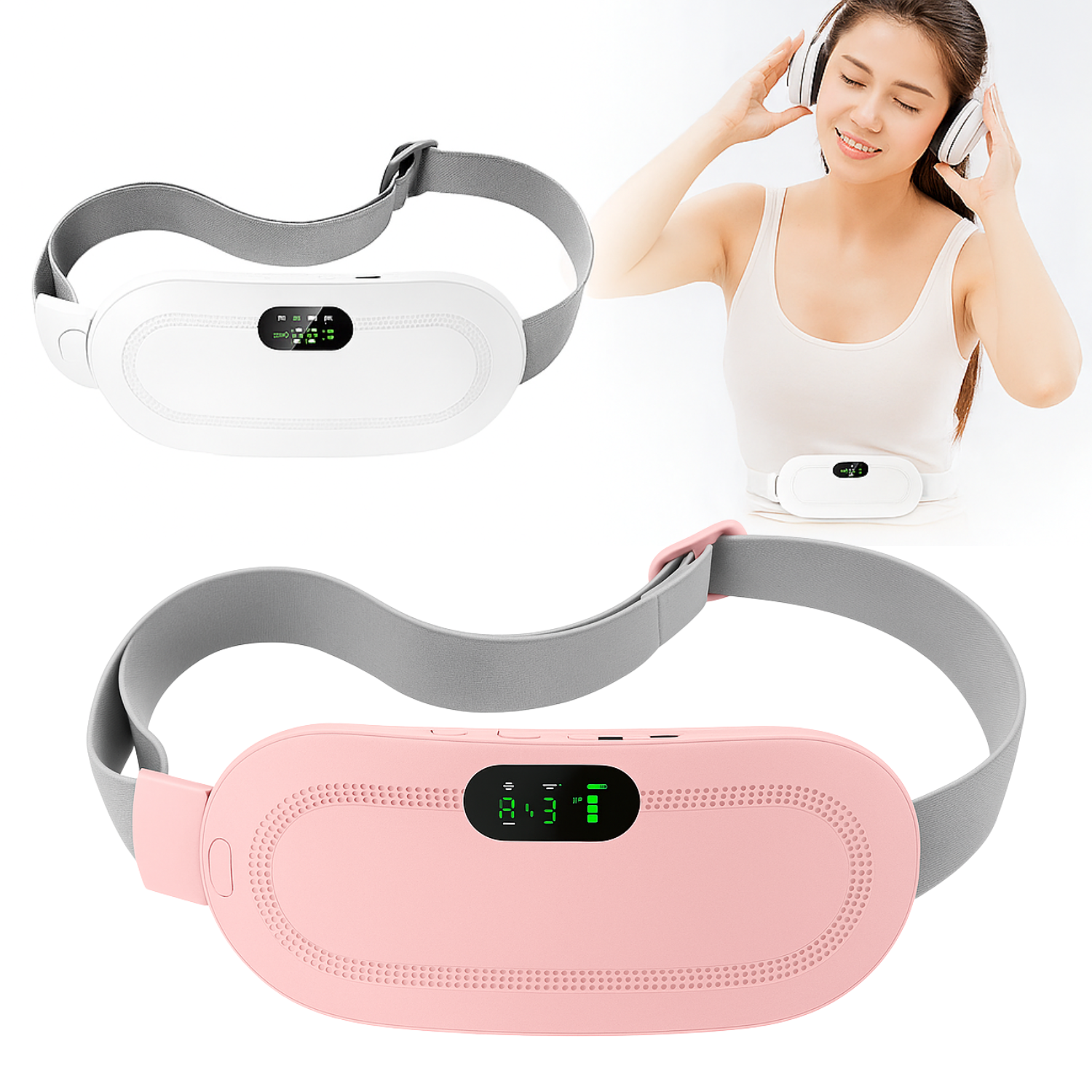 Rechargeable Heating & Massage Belt - Portable Warmth & Comfort Therapy Device - TradixPro