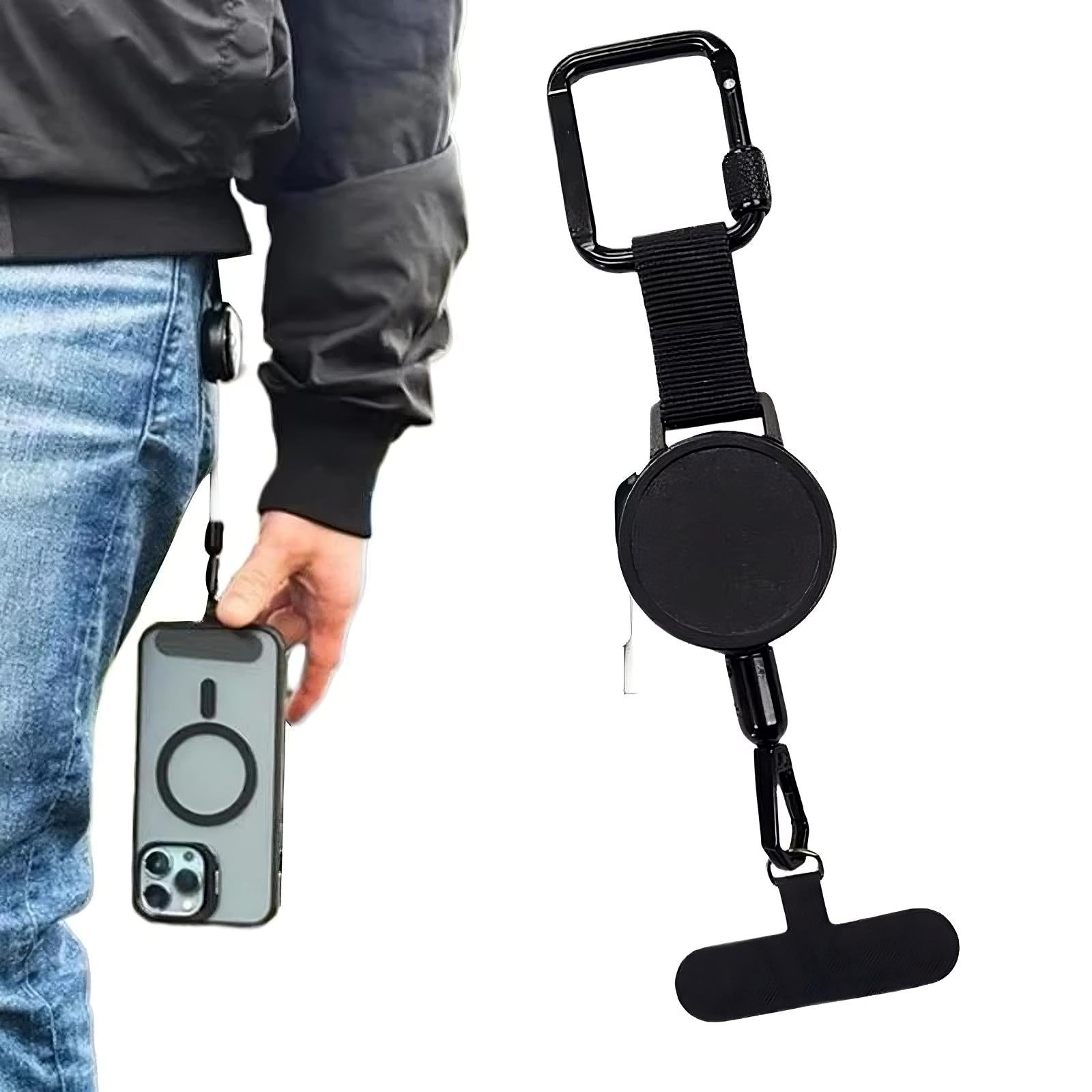 Retractable Anti-Theft Phone Lanyard (Dual Security & Drop Protection) - TradixPro
