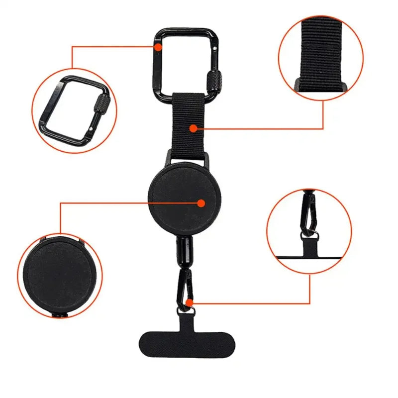 Retractable Anti-Theft Phone Lanyard (Dual Security & Drop Protection) - TradixPro