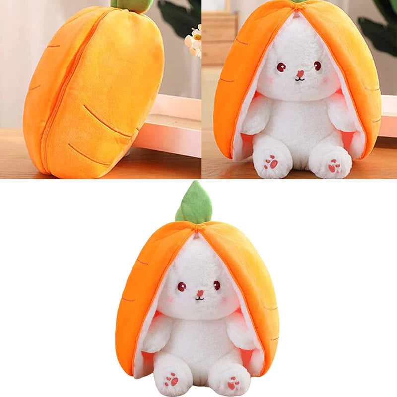 Reversible Plush Bunny - Flip Mood Stuffed Animal Toy for Kids & Adults - TradixPro