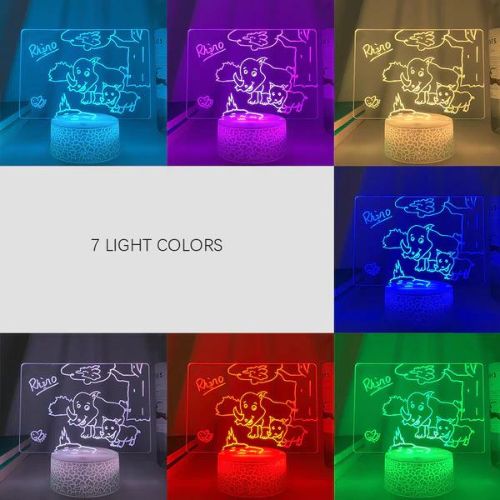 Rewritable LED Night Light - 7 Color Drawing Message Board - TradixPro