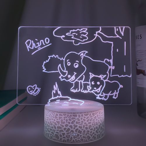 Rewritable LED Night Light - 7 Color Drawing Message Board - TradixPro