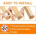 Silicone Chair Leg Caps - Clear Floor Protectors for Furniture Legs - TradixPro