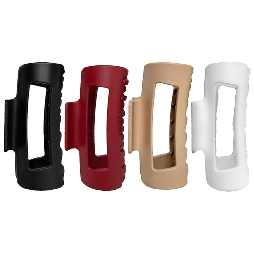 Silicone Hair Claw Clip Large 4 Inch Non-Breaking Flexible 4-Pack - TradixPro