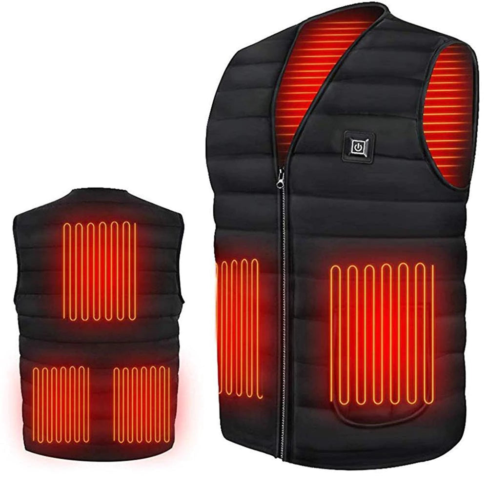 Smart Electric Heated Vest (USB Rechargeable, 3-Level Adjustable Heat) - TradixPro