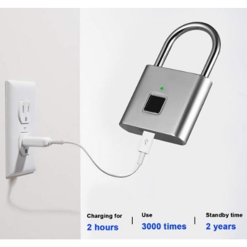 Smart Fingerprint Padlock - Rechargeable Keyless Security Lock - TradixPro