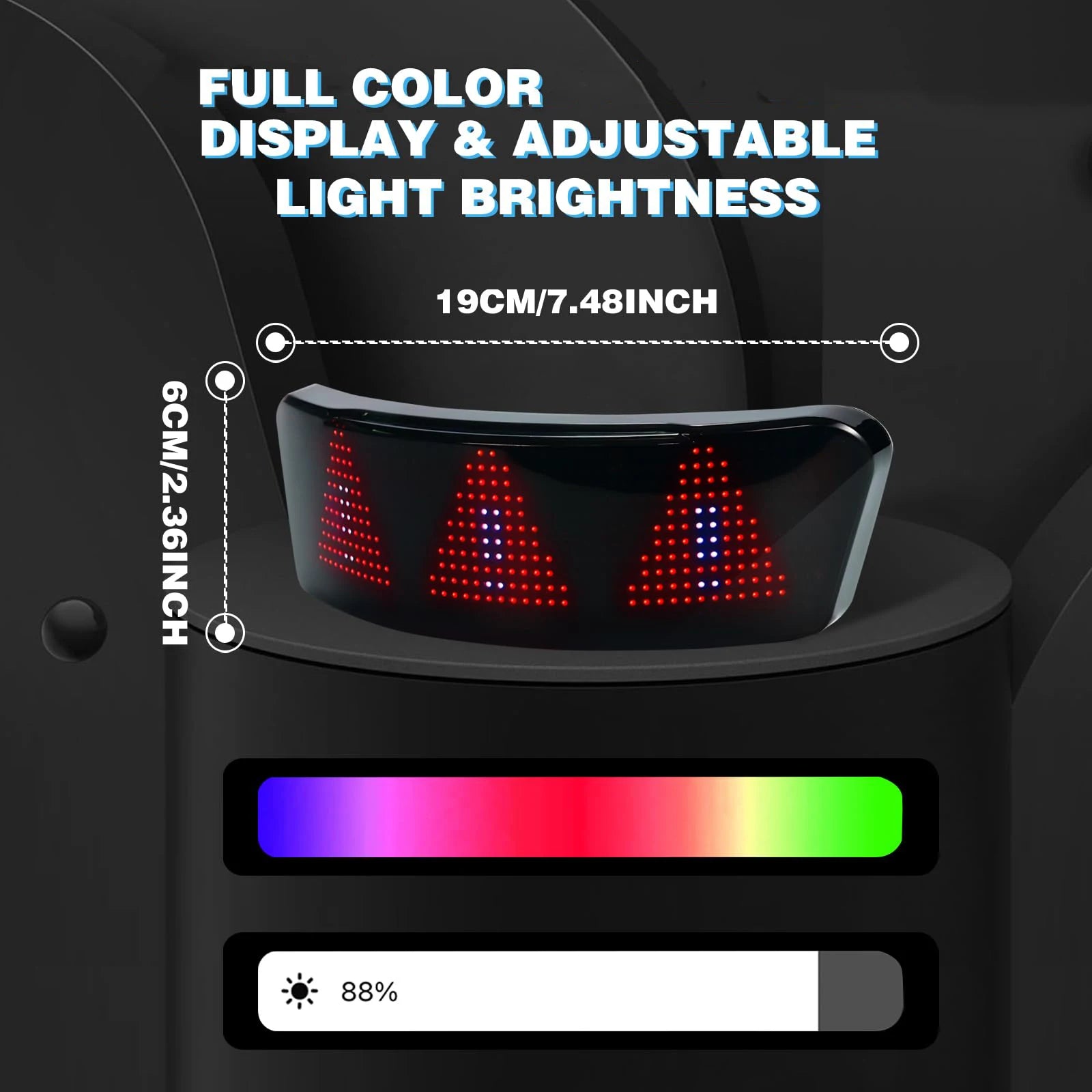 Smart Motorcycle Helmet with Programmable LED Display - Wireless Bluetooth - TradixPro